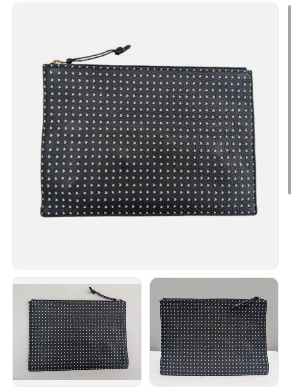 Fossil Emma black and white pouch with hearts print
11H × 71/2 H
